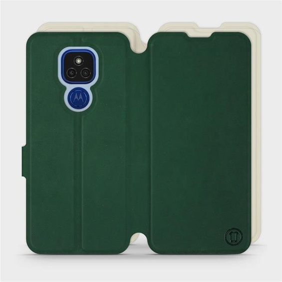 Etui Soft Touch do Motorola Moto E7 Plus - wzór Miejska zieleń z platyną