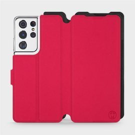 Etui Soft Touch do Samsung Galaxy S21 Ultra - wzór Żywa czerwień z czernią