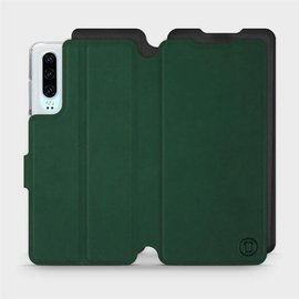 Etui Soft Touch do Huawei P30 - wzór Miejska zieleń z czernią