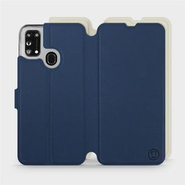 Etui Soft Touch do Samsung Galaxy M31 - wzór Głęboki granat z platyną