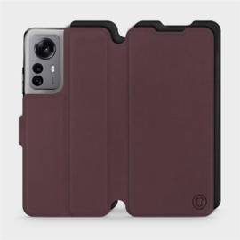 Etui Soft Touch do Xiaomi 12X - wzór Matowy burgund z czernią