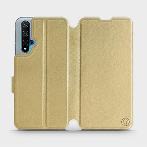 Etui do Huawei Nova 5T - wzór Gold&Orange