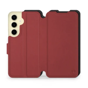 Etui Soft Touch do Samsung Galaxy S24 - wzór Zachodząca czerwień z czernią