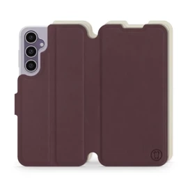 Etui Soft Touch do Samsung Galaxy S23 FE - wzór Matowy burgund z platyną