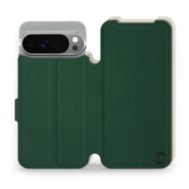 Etui Soft Touch do Google Pixel 10 Pro XL - wzór Miejska zieleń z platyną