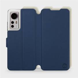 Etui Soft Touch do Xiaomi 12 - wzór Głęboki granat z platyną