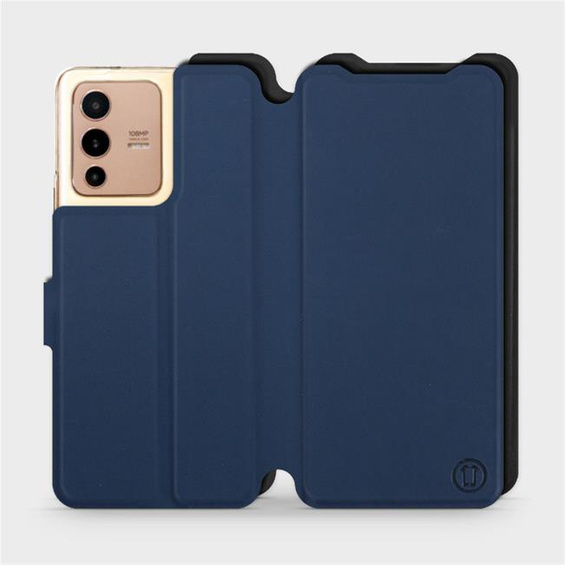 Etui Soft Touch do Vivo V23 5G - wzór Głęboki granat z czernią