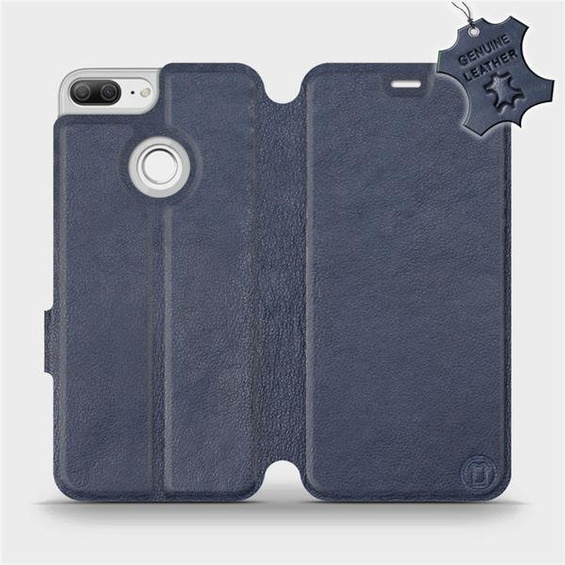 Etui ze skóry naturalnej do Huawei Honor 9 Lite - wzór Blue Leather