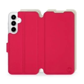 Etui Soft Touch do Samsung Galaxy A35 5G - wzór Żywa czerwień z platyną