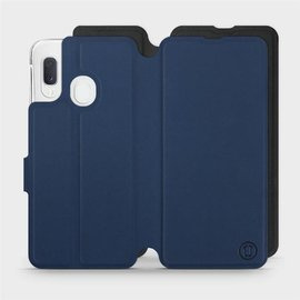 Etui Soft Touch do Samsung Galaxy A20e - wzór Głęboki granat z czernią