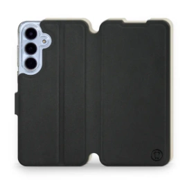 Etui Soft Touch do Samsung Galaxy S25 FE 5G - wzór Satynowa czerń z platyną