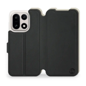 Etui Soft Touch do OnePlus 15 - wzór Satynowa czerń z platyną