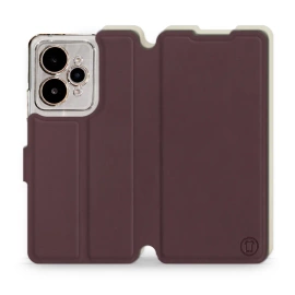 Etui Soft Touch do Realme 15 5G - wzór Matowy burgund z platyną