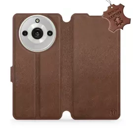 Etui ze skóry naturalnej do Realme 11 Pro - wzór Brown Leather