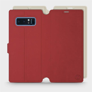 Etui Soft Touch do Samsung Galaxy Note 8 - wzór Zachodząca czerwień z platyną