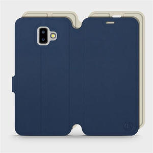 Etui Soft Touch do Samsung Galaxy J6 Plus 2018 - wzór Głęboki granat z platyną