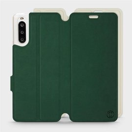 Etui Soft Touch do Sony Xperia 10 II - wzór Miejska zieleń z platyną