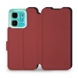 Etui Soft Touch do Infinix HOT 50i - wzór Zachodząca czerwień z czernią