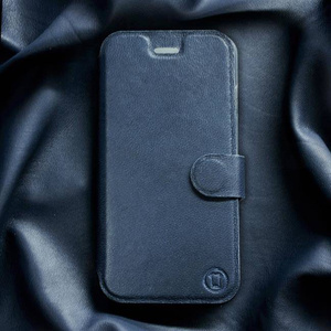 Etui ze skóry naturalnej do Sony Xperia 5 II - wzór Blue Leather