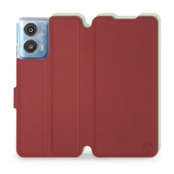 Etui Soft Touch do Motorola Moto G24 Power - wzór Zachodząca czerwień z platyną