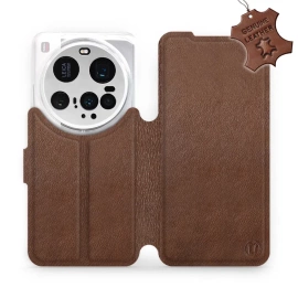 Etui ze skóry naturalnej do Xiaomi 15 Ultra - wzór Brown Leather