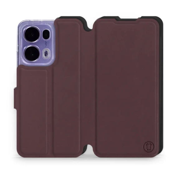 Etui Soft Touch do OPPO Reno 13 Pro - wzór Matowy burgund z czernią