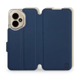 Etui Soft Touch do Huawei Honor 400 - wzór Głęboki granat z platyną