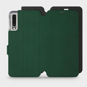 Etui Soft Touch do Samsung Galaxy A7 2018 - wzór Miejska zieleń z czernią