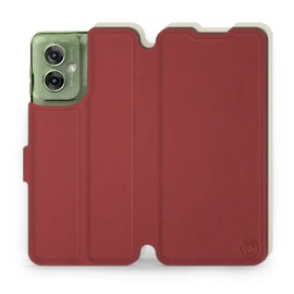 Etui Soft Touch do Motorola Moto G55 5G - wzór Zachodząca czerwień z platyną
