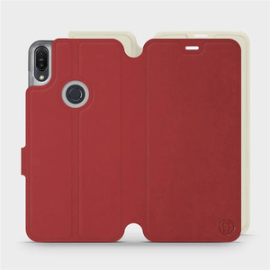 Etui Soft Touch do Asus Zenfone Max Pro M1 ZB602KL - wzór Zachodząca czerwień z platyną