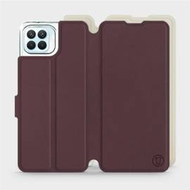 Etui Soft Touch do OPPO Reno 4 Lite - wzór Matowy burgund z platyną