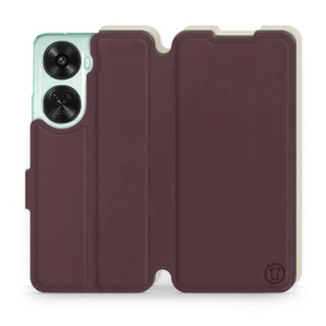Etui Soft Touch do Huawei Nova 12 SE - wzór Matowy burgund z platyną