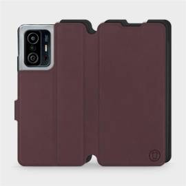 Etui Soft Touch do Xiaomi 11T Pro - wzór Matowy burgund z czernią