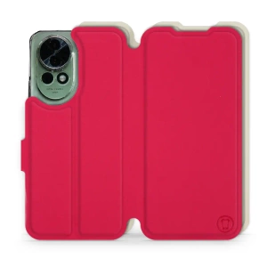 Etui Soft Touch do Huawei Nova 13 - wzór Żywa czerwień z platyną