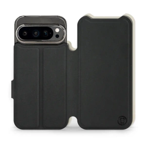 Etui Soft Touch do Google Pixel 9 Pro - wzór Satynowa czerń z platyną