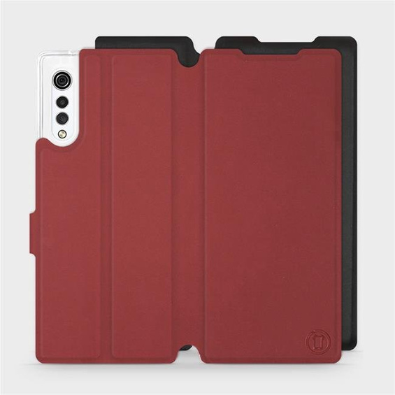 Etui Soft Touch do LG Velvet - wzór Zachodząca czerwień z czernią