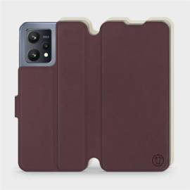 Etui Soft Touch do Realme 9 - wzór Matowy burgund z platyną