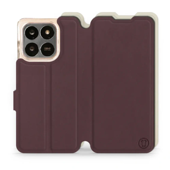 Etui Soft Touch do Huawei Honor X7d - wzór Matowy burgund z platyną