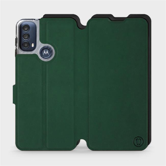 Etui Soft Touch do Motorola Moto E30 - wzór Miejska zieleń z czernią