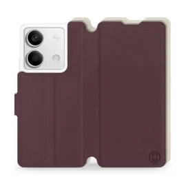 Etui Soft Touch do Xiaomi Redmi Note 13 5G - wzór Matowy burgund z platyną