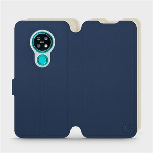 Etui Soft Touch do Nokia 7.2 - wzór Głęboki granat z platyną