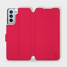 Etui Soft Touch do Samsung Galaxy S21 Plus - wzór Żywa czerwień z platyną