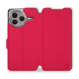 Etui Soft Touch do Xiaomi POCO F7 Pro 5G - wzór Żywa czerwień z platyną