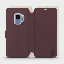 Etui Soft Touch do Samsung Galaxy S9 - wzór Matowy burgund z platyną