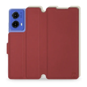 Etui Soft Touch do Motorola Moto G85 5G - wzór Zachodząca czerwień z platyną