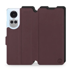 Etui Soft Touch do OPPO Reno 10 5G - wzór Matowy burgund z czernią