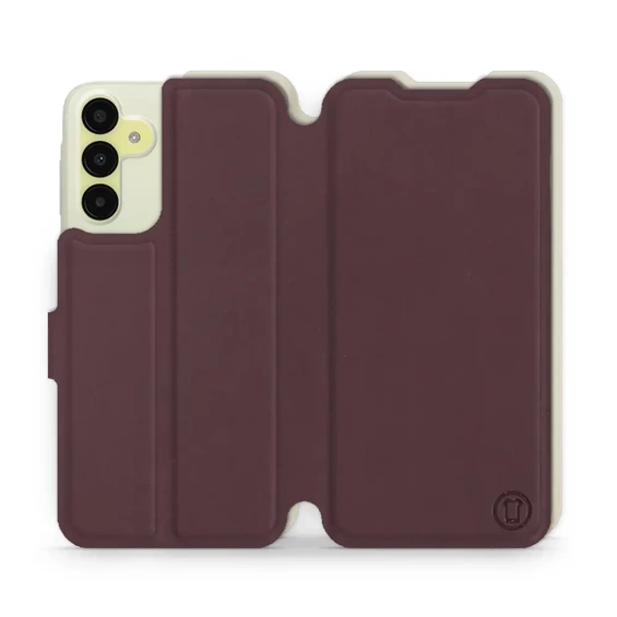 Etui Soft Touch do Samsung Galaxy M15 5G - wzór Matowy burgund z platyną