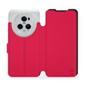 Etui Soft Touch do Huawei Honor Magic5 Pro 5G - wzór Żywa czerwień z czernią