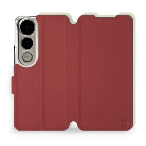 Etui Soft Touch do Vivo V50 Lite - wzór Zachodząca czerwień z platyną