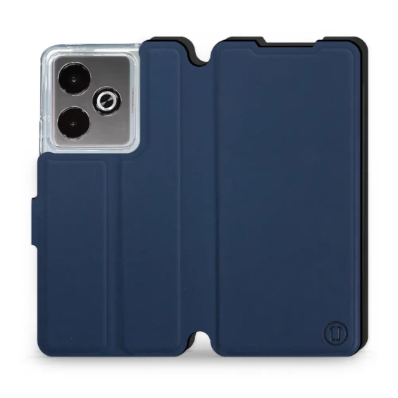Etui Soft Touch do Realme GT 7 - wzór Głęboki granat z czernią